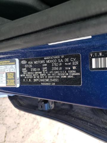 Photo 10 from auction – 2021 KIA FORTE FE with VIN 3KPF24AD5ME264891