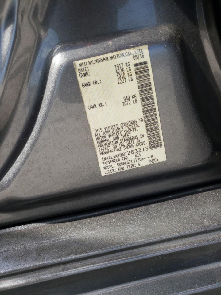 Photo 10 from auction – 2016 NISSAN ALTIMA 2.5 with VIN 1N4AL3AP9GC283215