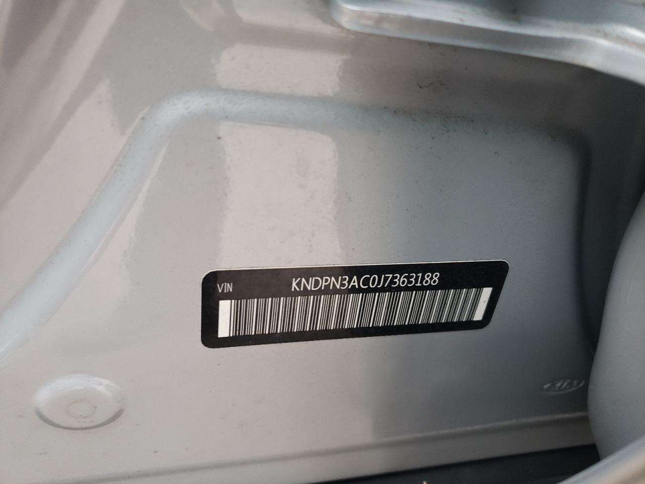Photo 10 from auction – 2018 KIA SPORTAGE E with VIN KNDPN3AC0J7363188