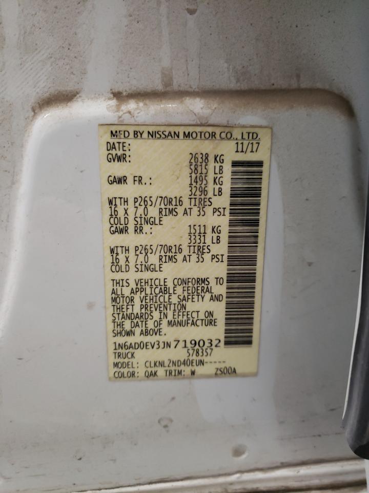 Photo 10 from auction – 2018 NISSAN FRONTIER S with VIN 1N6AD0EV3JN719032