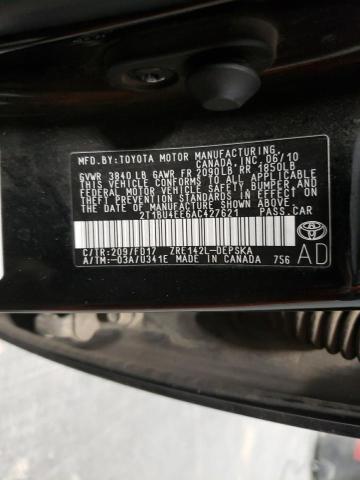 Photo 10 from auction – 2010 TOYOTA COROLLA with VIN 2T1BU4EE6AC427621