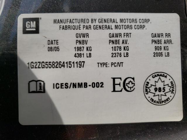 Photo 10 from auction – 2006 PONTIAC G6 SE1 with VIN 1G2ZG558264151197