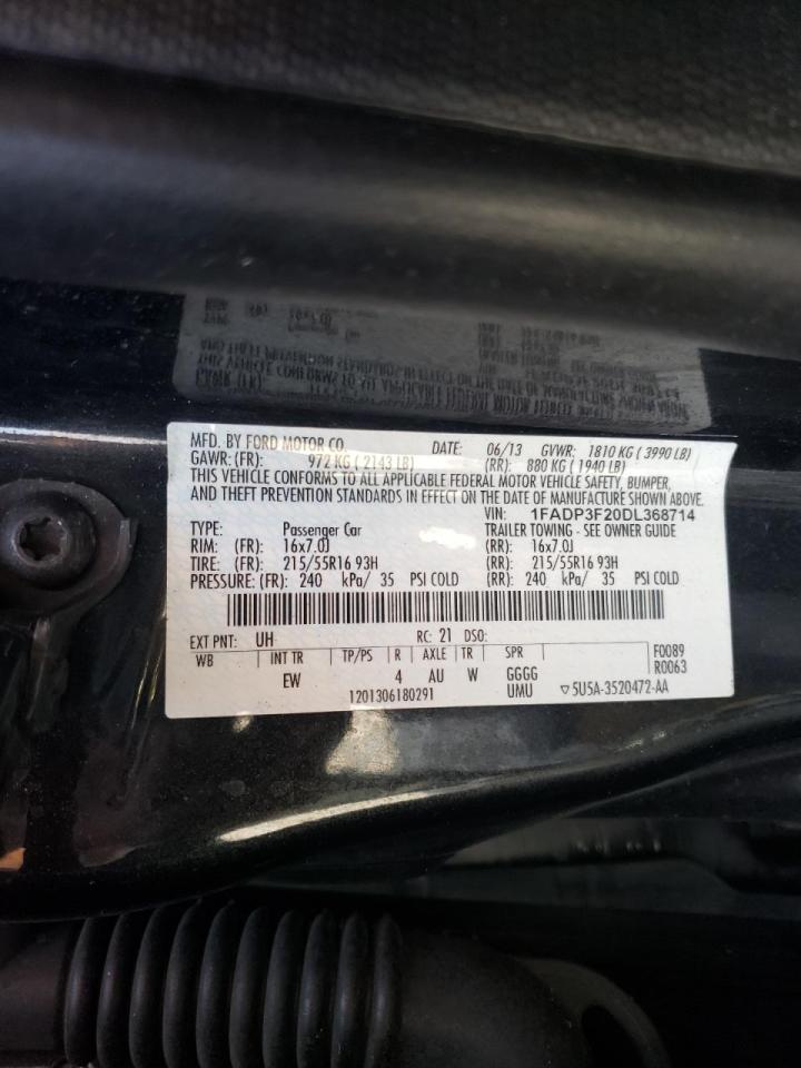 Photo 10 from auction – 2013 FORD FOCUS SE with VIN 1FADP3F20DL368714