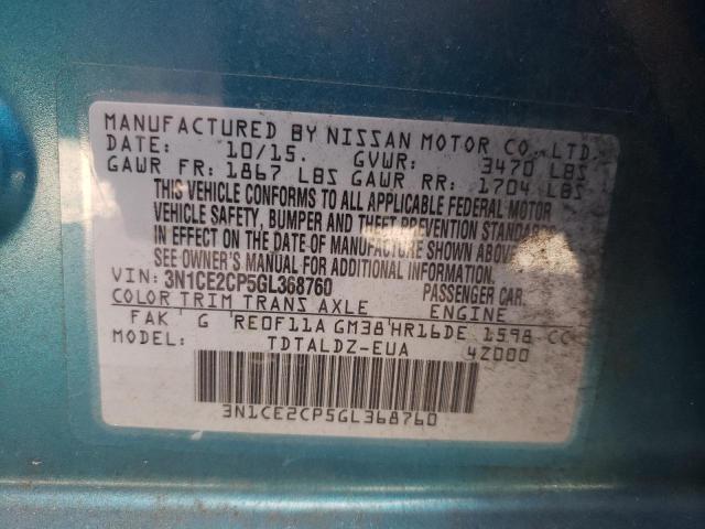 Photo 10 from auction – 2016 NISSAN VERSA NOTE with VIN 3N1CE2CP5GL368760