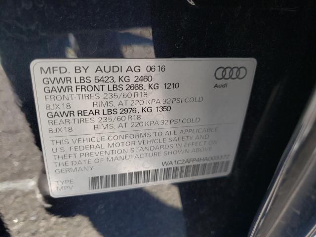 Photo 10 from auction – 2017 AUDI Q5 PREMIUM with VIN WA1C2AFP4HA003372