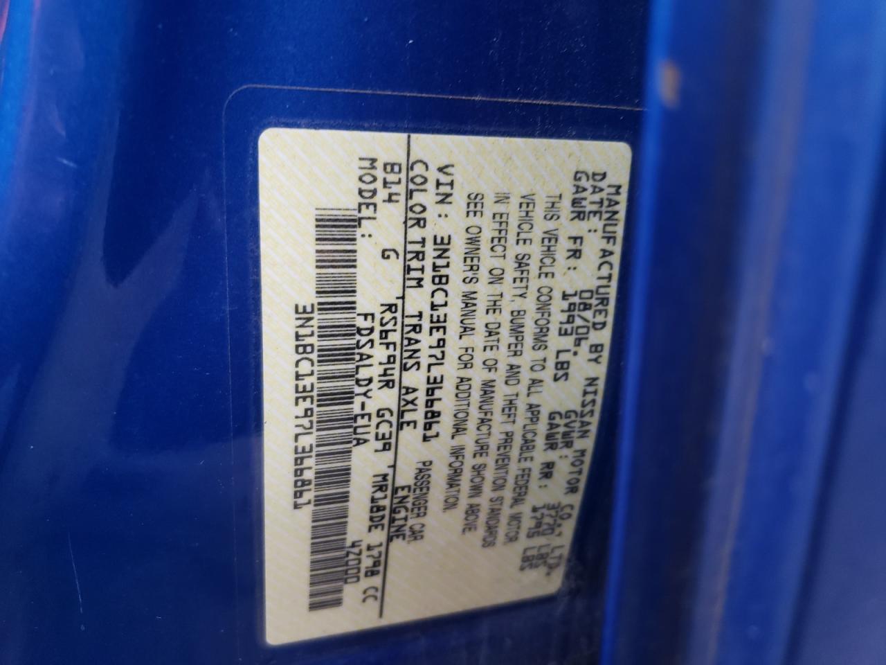 Photo 10 from auction – 2007 NISSAN VERSA S with VIN 3N1BC13E97L366861
