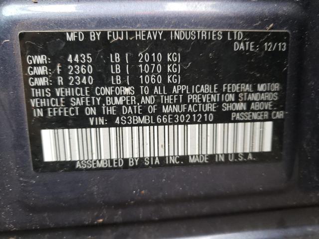 Photo 10 from auction – 2014 SUBARU LEGACY 2.5 with VIN 4S3BMBL66E3021210