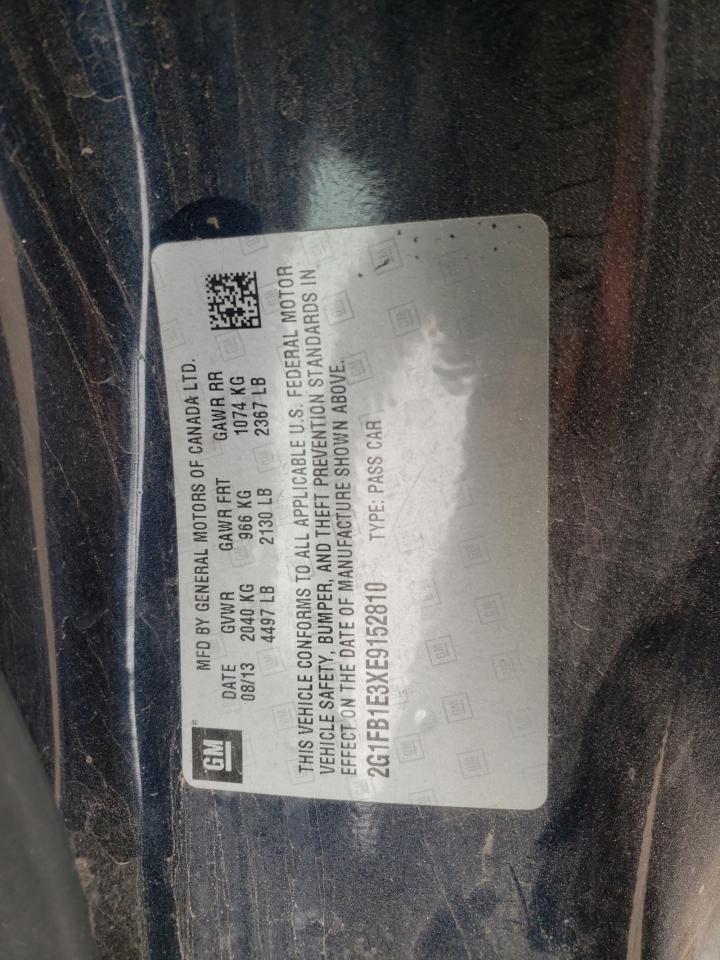 Photo 10 from auction – 2014 CHEVROLET CAMARO LT with VIN 2G1FB1E3XE9152810