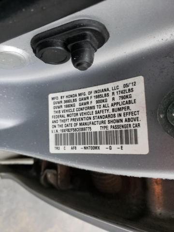 Photo 10 from auction – 2012 HONDA CIVIC LX with VIN 19XFB2F58CE069775