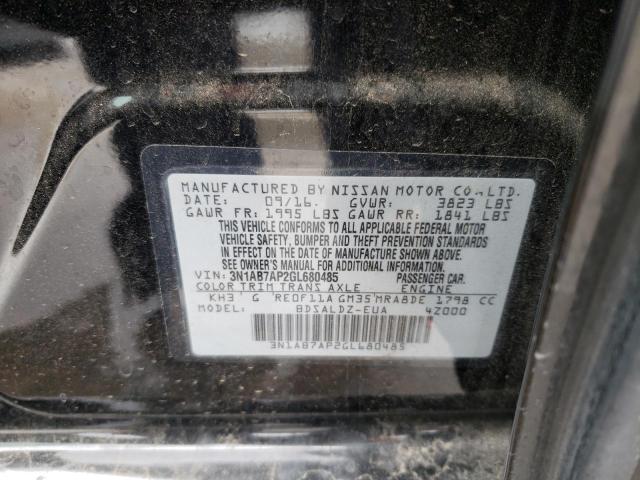 Photo 10 from auction – 2016 NISSAN SENTRA S with VIN 3N1AB7AP2GL680485