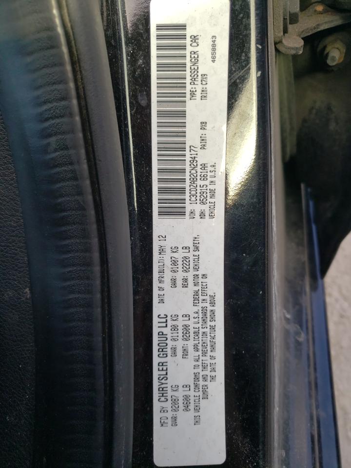 Photo 10 from auction – 2012 DODGE AVENGER SE with VIN 1C3CDZAB2CN294177
