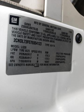 Photo 10 from auction – 2007 CHEVROLET EQUINOX LT with VIN 2CNDL73F676064123