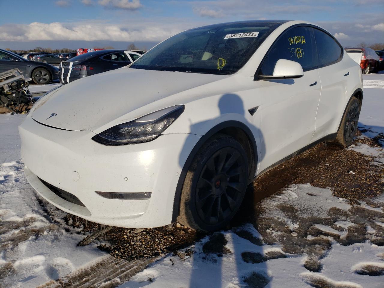 Photo 2 from auction – 2021 TESLA MODEL Y with VIN 5YJYGDEE4MF076953