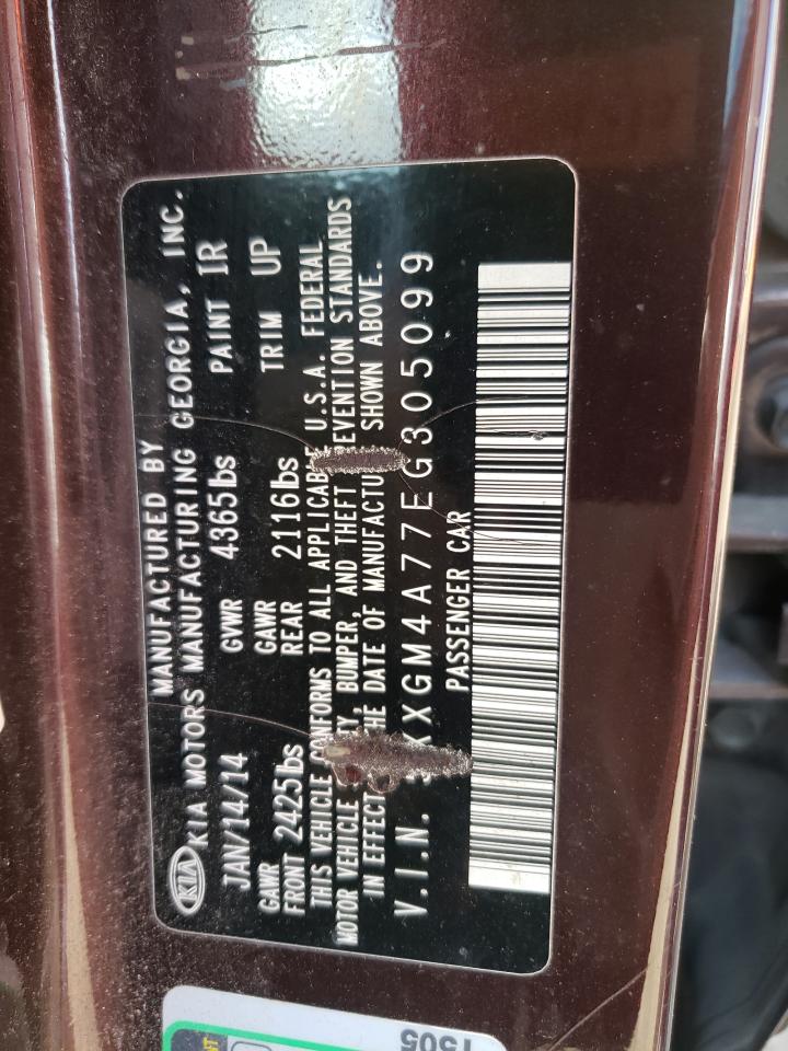 Photo 10 from auction – 2014 KIA OPTIMA LX with VIN 5XXGM4A77EG305099