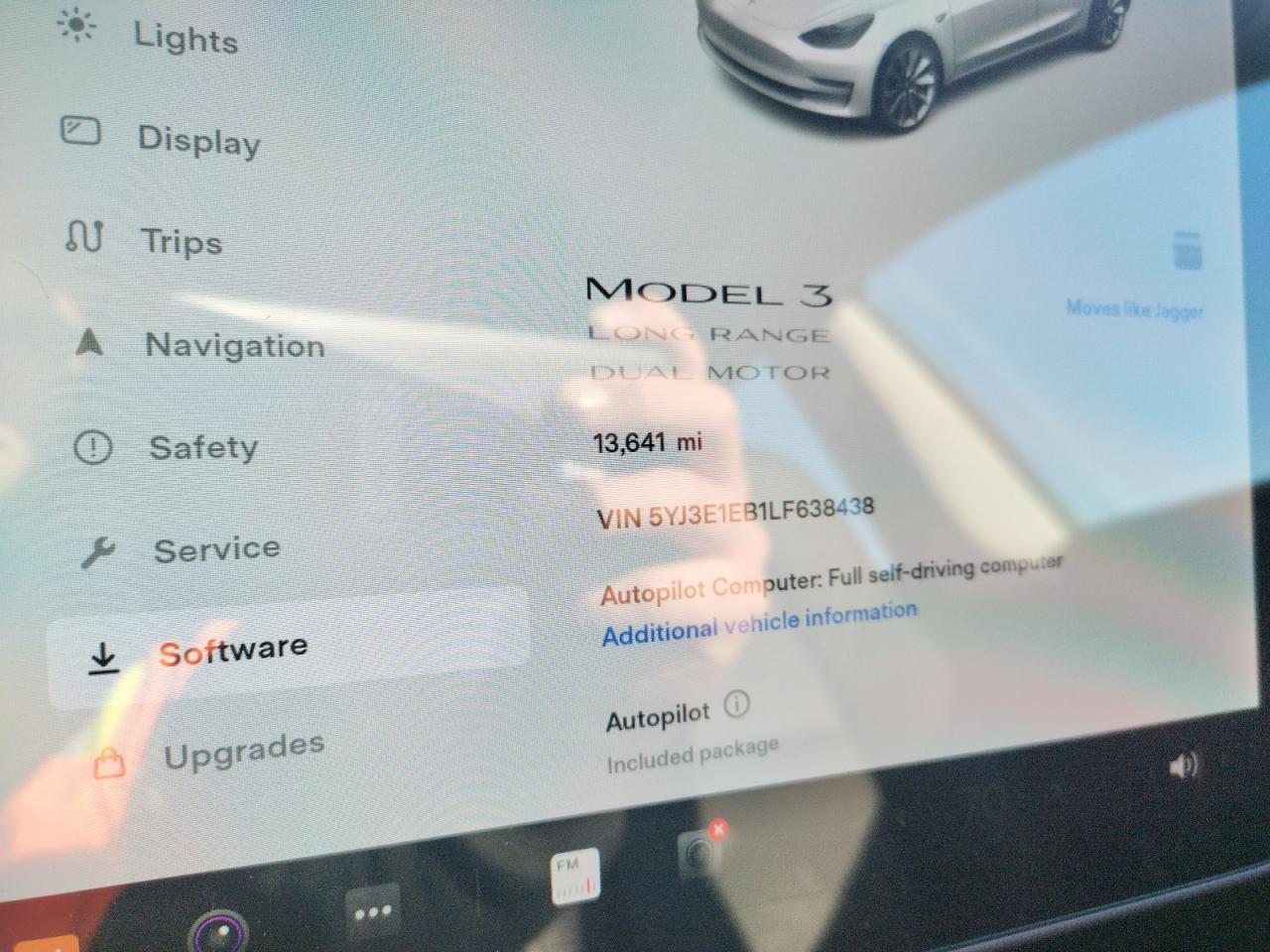 Photo 8 from auction – 2020 TESLA MODEL 3 with VIN 5YJ3E1EB1LF638438