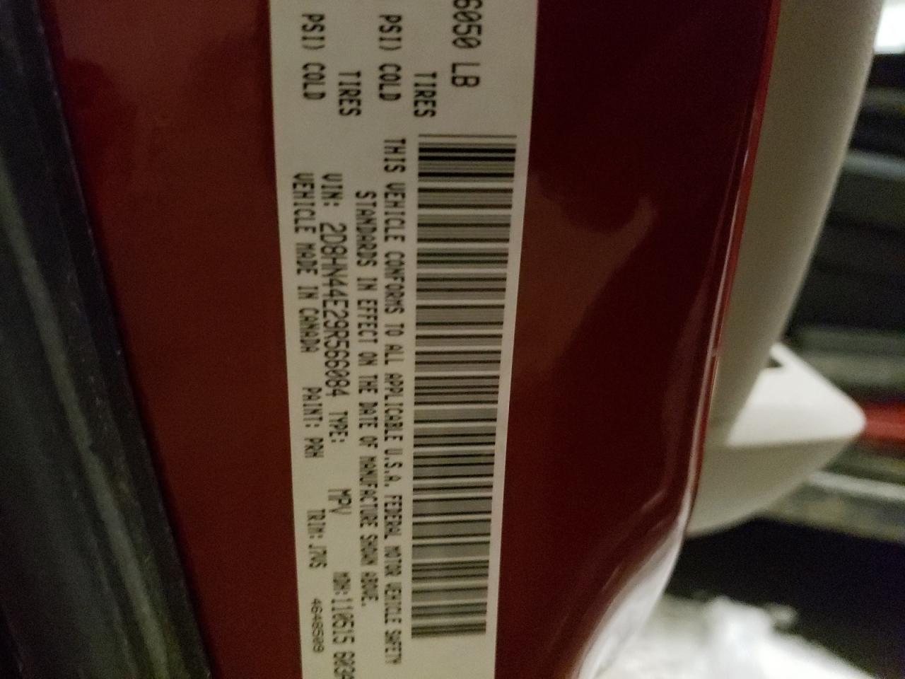Photo 10 from auction – 2009 DODGE GRAND CARA with VIN 2D8HN44E29R566084