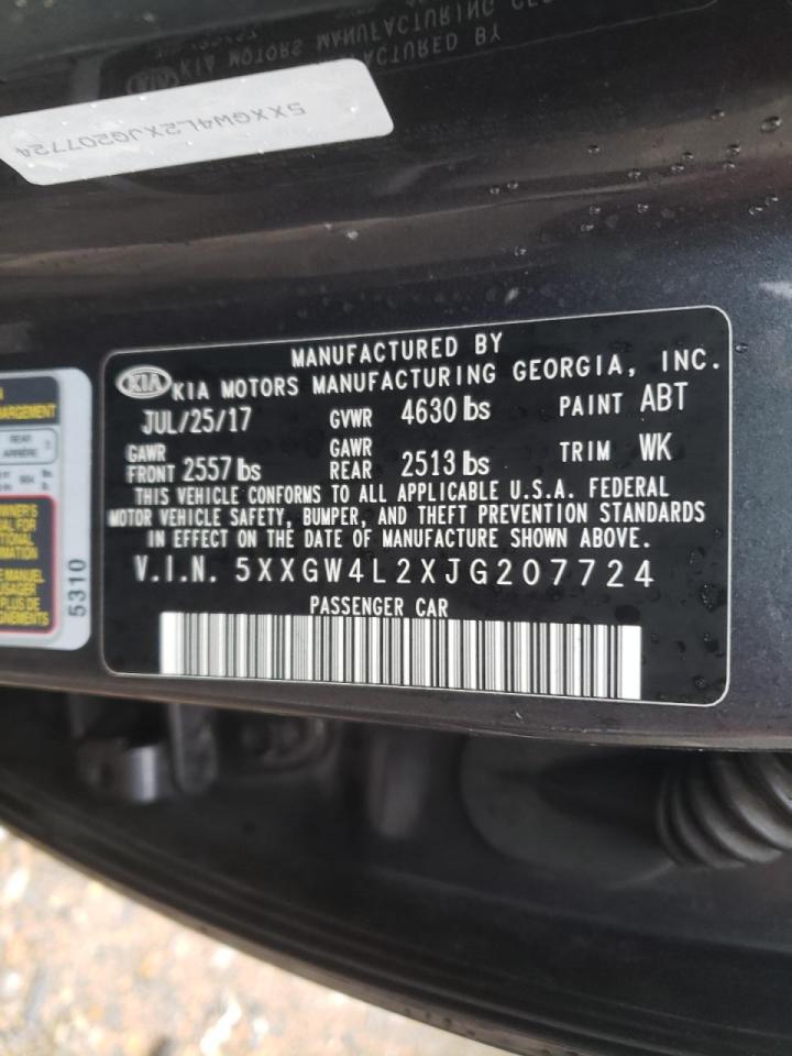 Photo 10 from auction – 2018 KIA OPTIMA SX with VIN 5XXGW4L2XJG207724