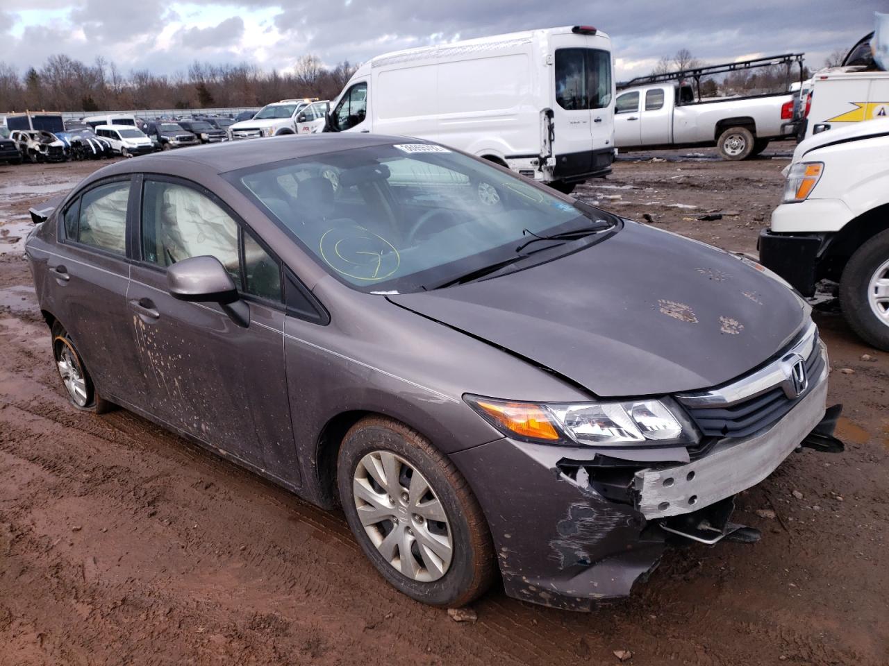 HONDA CIVIC LX 2012 with VIN 2HGFB2F59CH521089 - Photo from auction