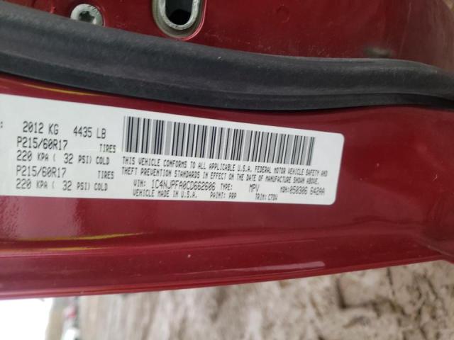 Photo 10 from auction – 2012 JEEP PATRIOT LA with VIN 1C4NJPFA0CD662606