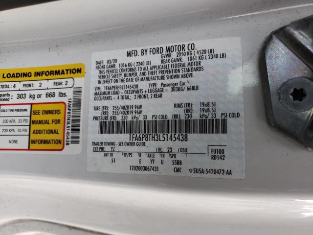 Photo 10 from auction – 2020 FORD MUSTANG with VIN 1FA6P8TH3L5145438