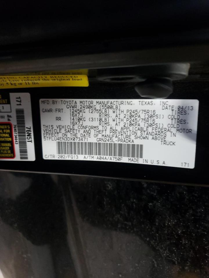 Photo 10 from auction – 2013 TOYOTA TACOMA DOU with VIN 5TFLU4EN3DX073471