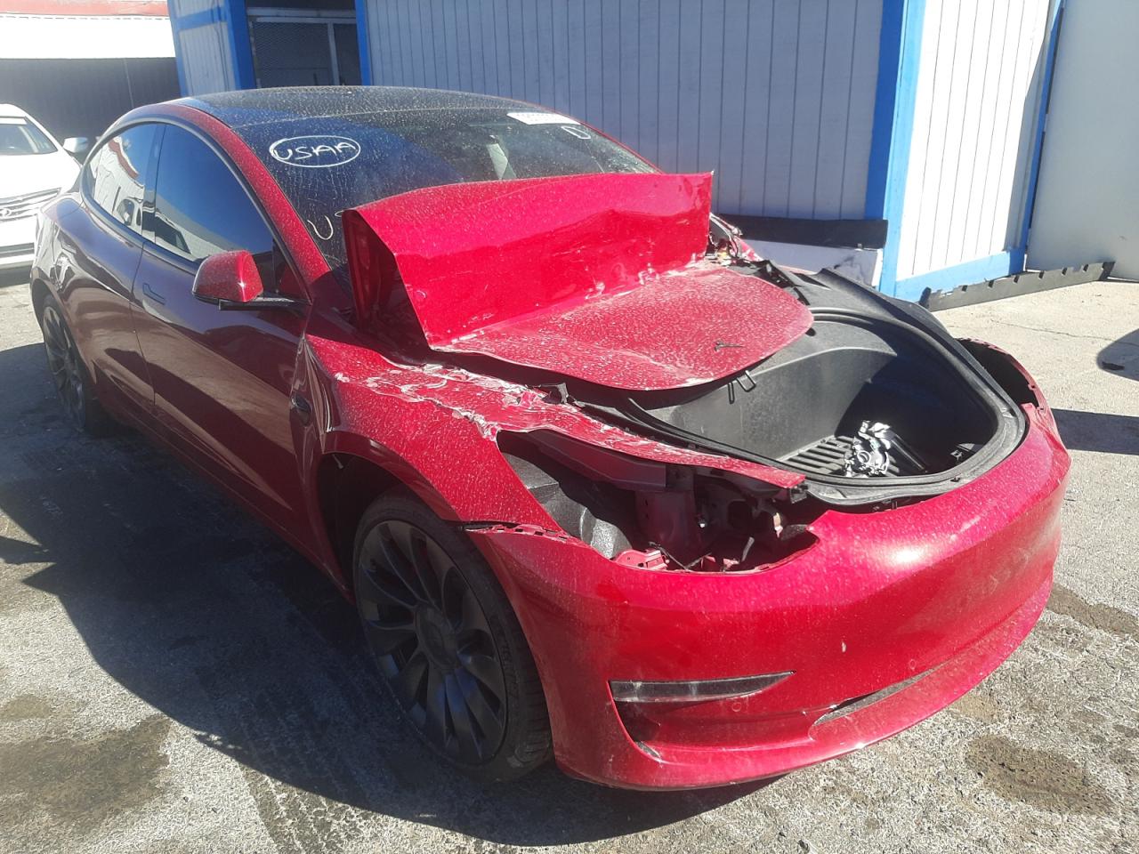 TESLA MODEL 3 2022 with VIN 5YJ3E1EC2NF106627 - Photo from auction