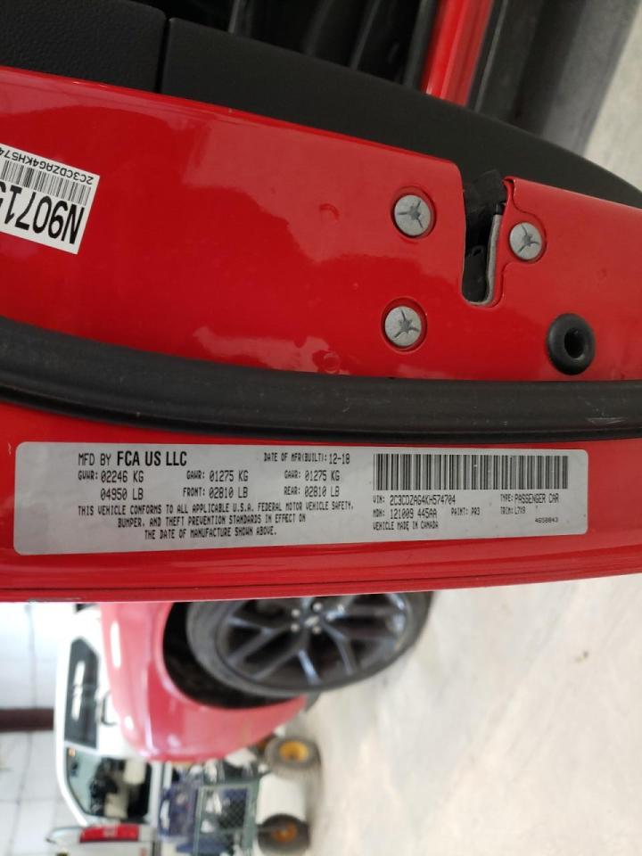 Photo 10 from auction – 2019 DODGE CHALLENGER with VIN 2C3CDZAG4KH574704