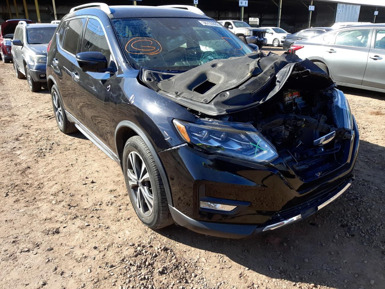 NISSAN ROGUE S 2017 with VIN 5N1AT2MT9HC810373 - Photo from auction