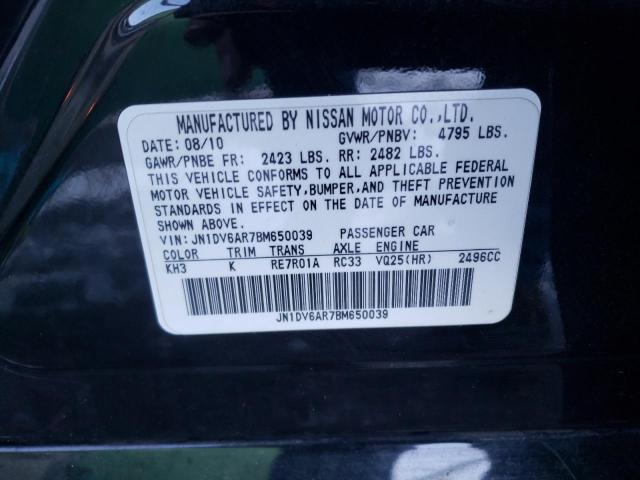 Photo 10 from auction – 2011 INFINITI G25 with VIN JN1DV6AR7BM650039