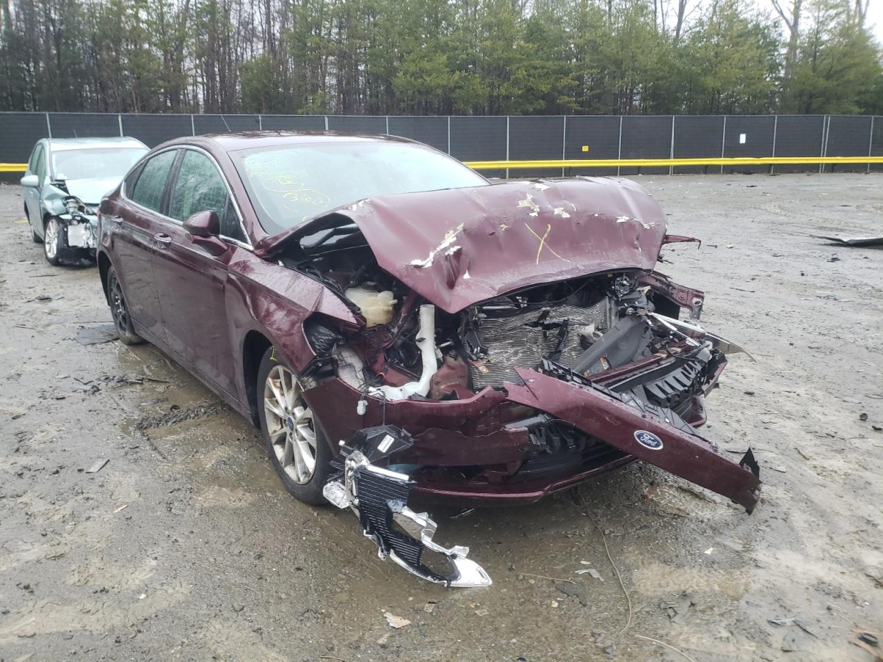 FORD FUSION SE 2017 with VIN 3FA6P0HD1HR220357 - Photo from auction