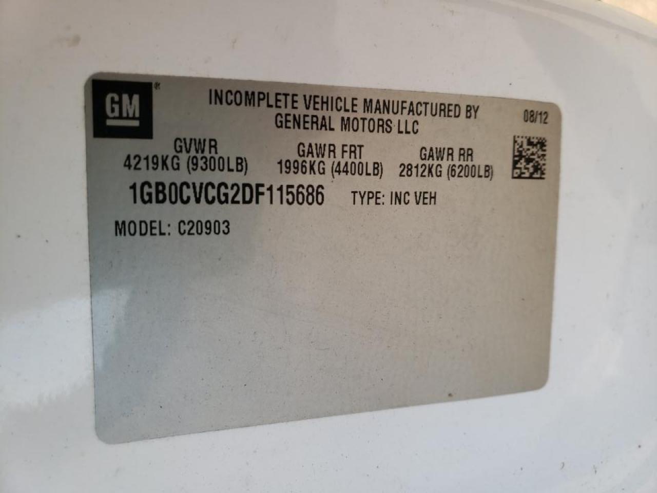 Photo 10 from auction – 2013 CHEVROLET SILVERADO with VIN 1GB0CVCG2DF115686