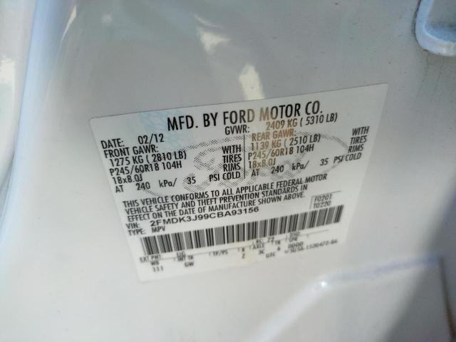 Photo 10 from auction – 2012 FORD EDGE SEL with VIN 2FMDK3J99CBA93156