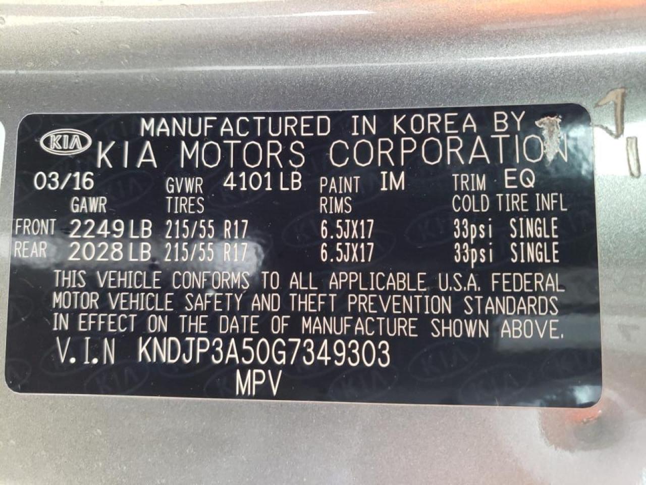 Photo 10 from auction – 2016 KIA SOUL + with VIN KNDJP3A50G7349303