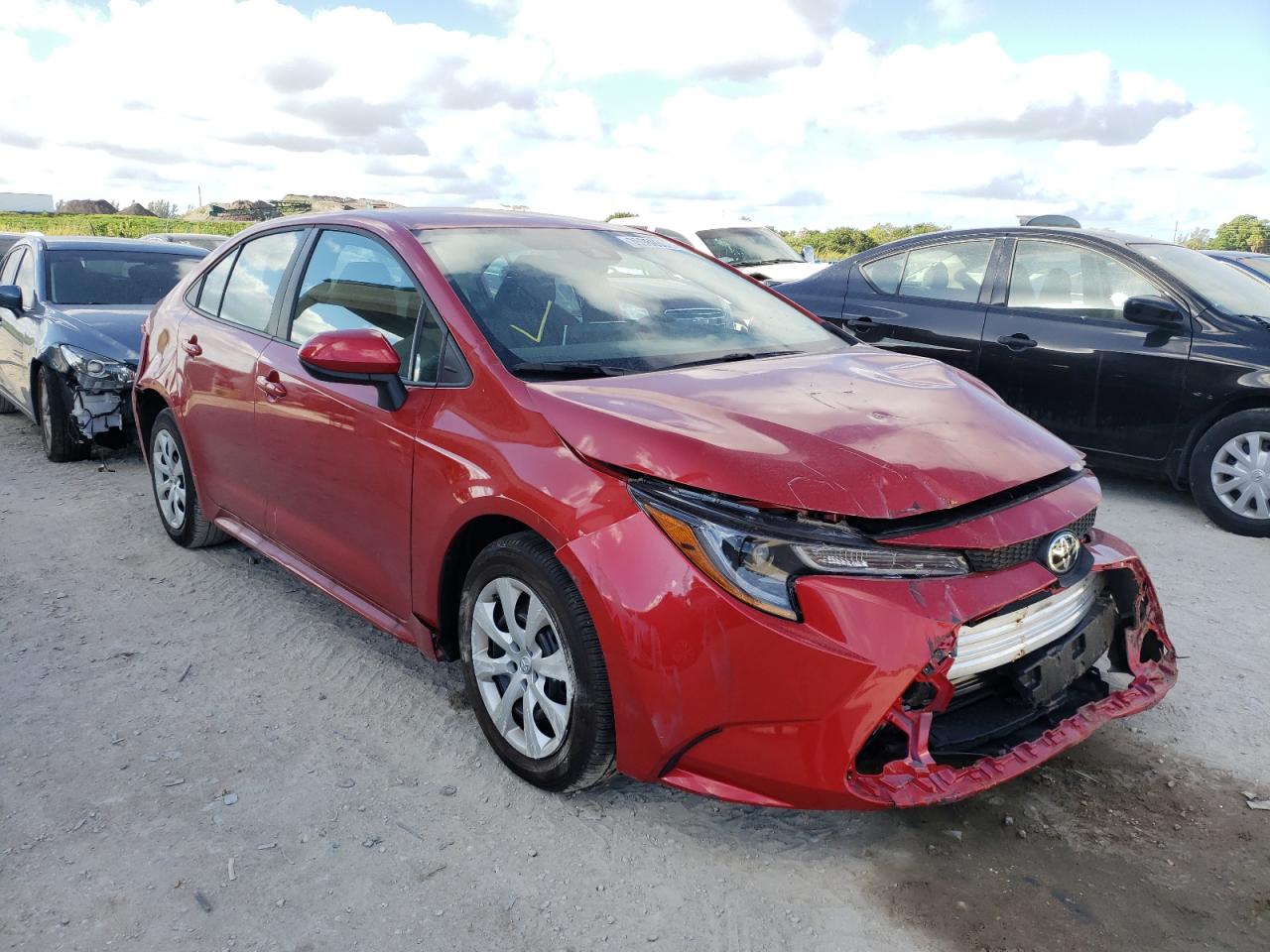 TOYOTA COROLLA LE 2021 with VIN 5YFEPMAE7MP197974 - Photo from auction