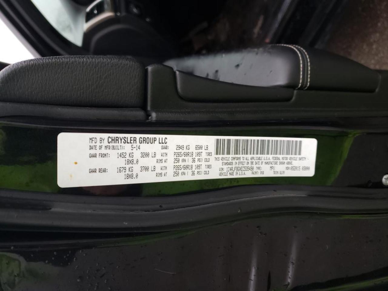 Photo 10 from auction – 2014 JEEP GRAND CHER with VIN 1C4RJFBGXEC535490