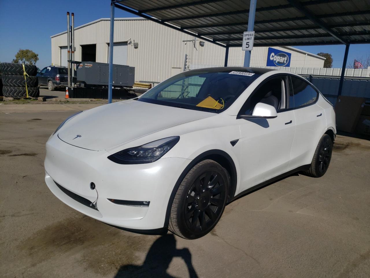 Photo 2 from auction – 2021 TESLA MODEL Y with VIN 5YJYGDEE6MF153595