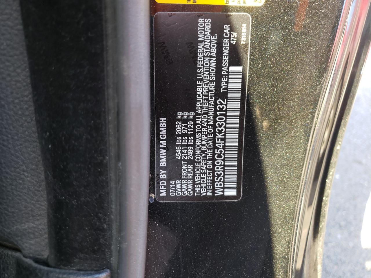Photo 10 from auction – 2015 BMW M4 with VIN WBS3R9C54FK330132