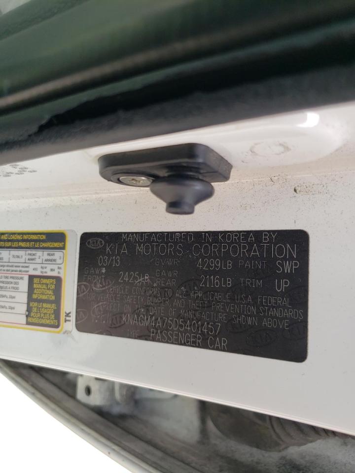 Photo 10 from auction – 2013 KIA OPTIMA LX with VIN KNAGM4A75D5401457