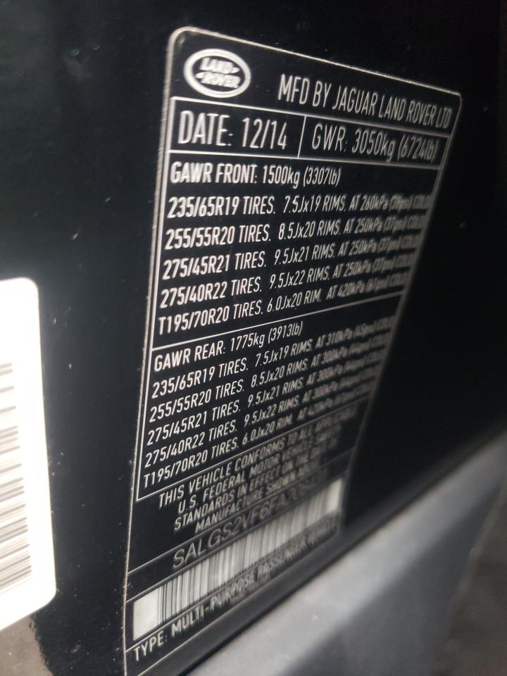 Photo 10 from auction – 2015 LAND ROVER RANGE ROVE with VIN SALGS2VF6FA208431