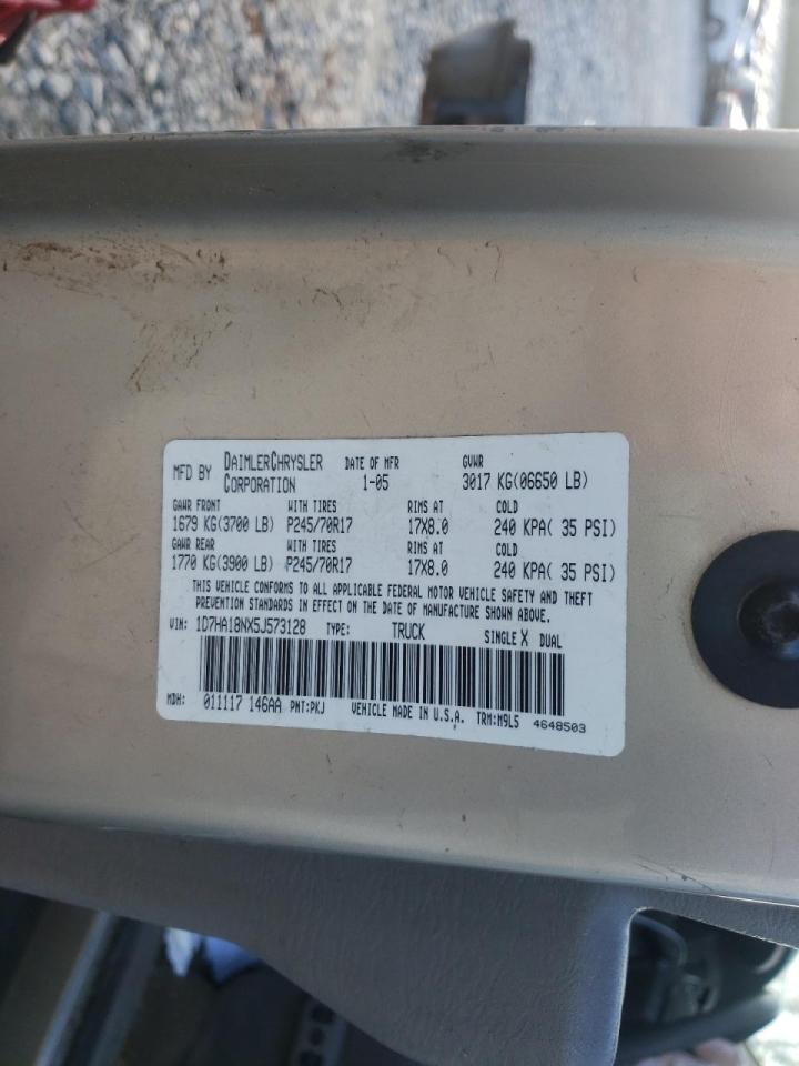 Photo 10 from auction – 2005 DODGE RAM 1500 S with VIN 1D7HA18NX5J573128