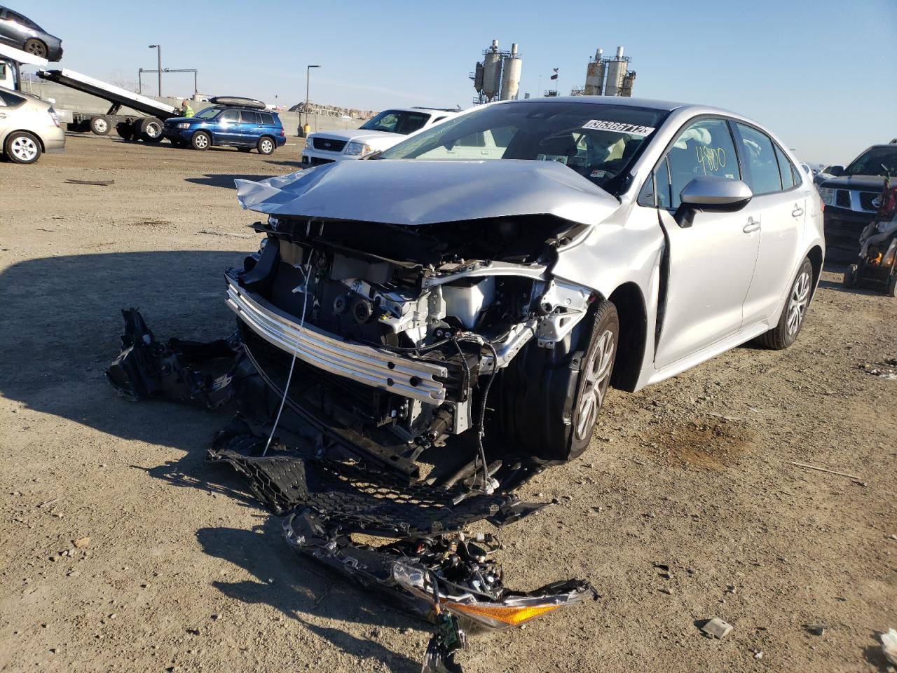 Photo 2 from auction – 2022 TOYOTA COROLLA LE with VIN JTDEAMDE7NJ039461