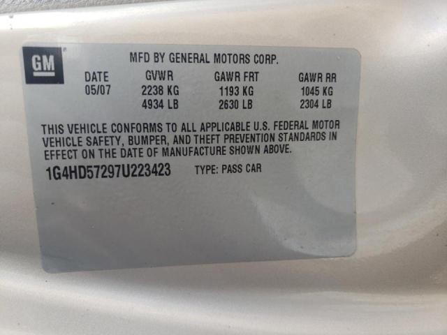 Photo 10 from auction – 2007 BUICK LUCERNE CX with VIN 1G4HD57297U223423