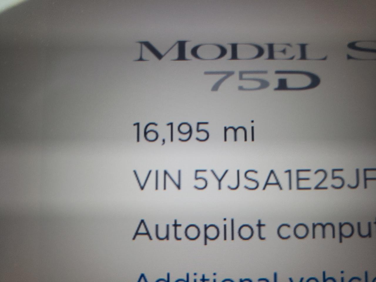 Photo 8 from auction – 2018 TESLA MODEL S with VIN 5YJSA1E25JF285495
