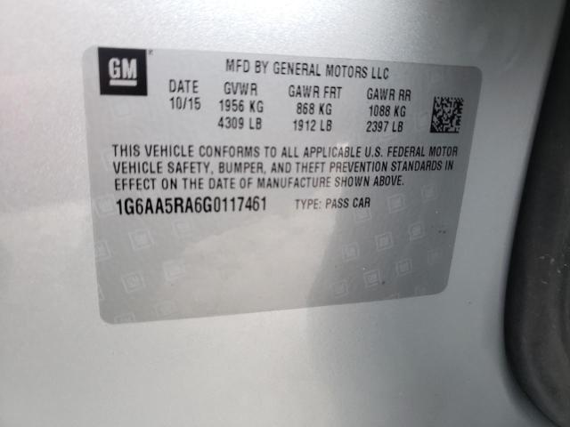 Photo 10 from auction – 2016 CADILLAC ATS with VIN 1G6AA5RA6G0117461