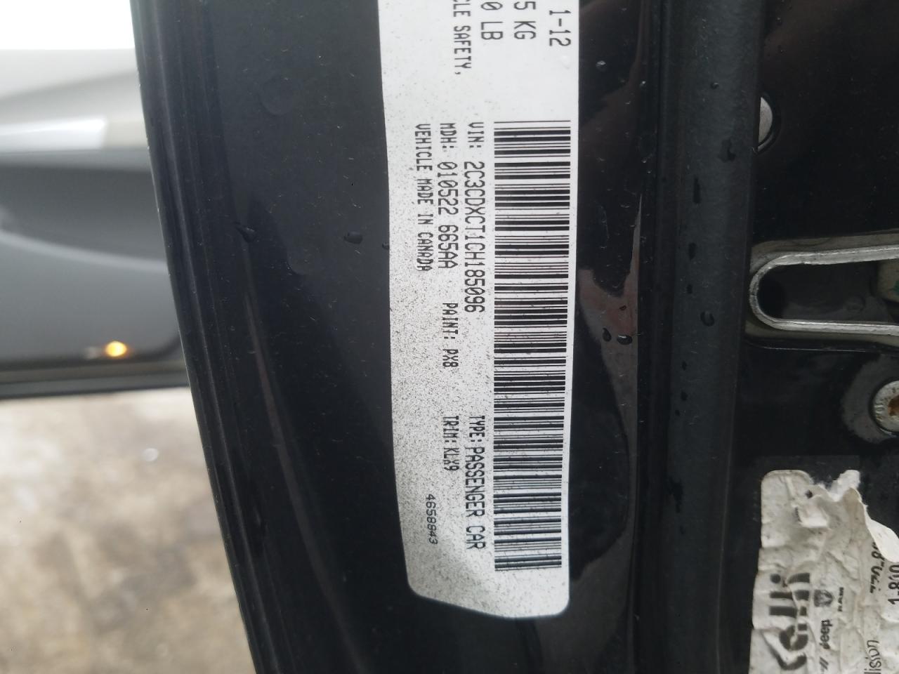 Photo 10 from auction – 2012 DODGE CHARGER R/ with VIN 2C3CDXCT1CH185096