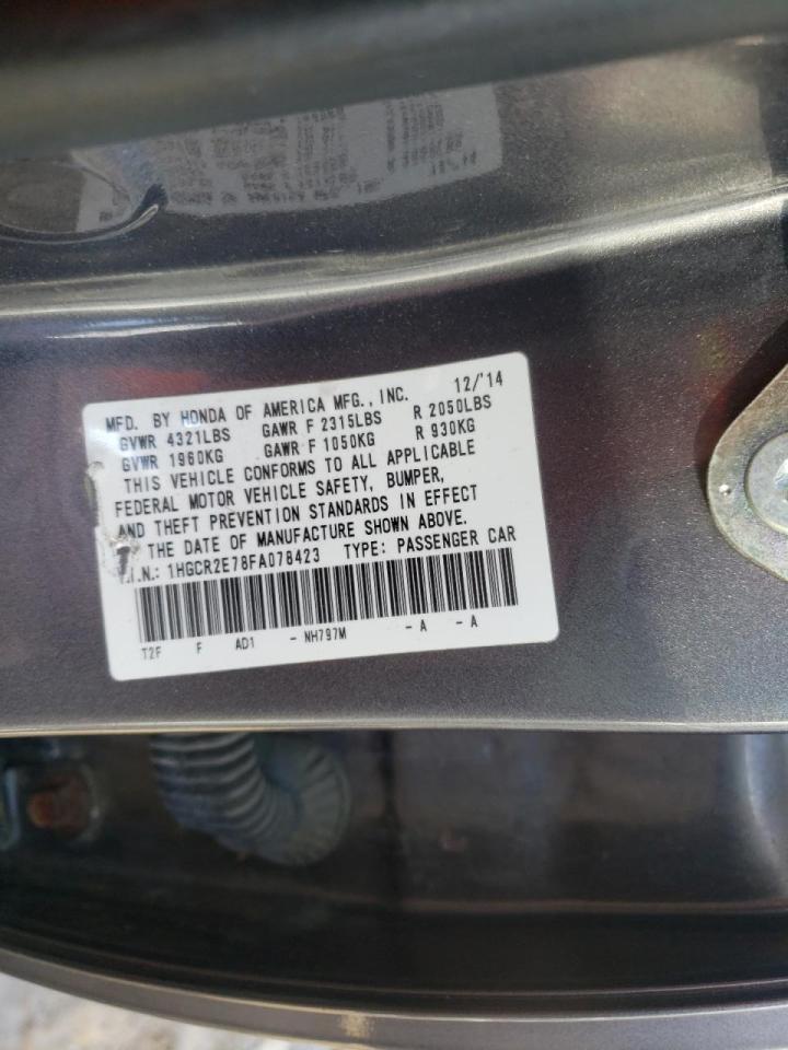 Photo 10 from auction – 2015 HONDA ACCORD EX with VIN 1HGCR2E78FA078423