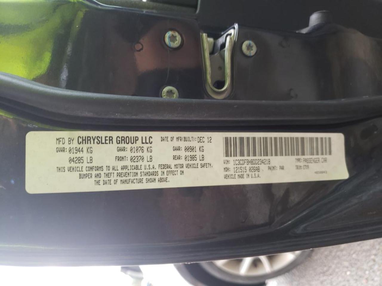 Photo 10 from auction – 2013 DODGE DART SXT with VIN 1C3CDFBH8DD234218