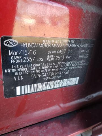 Photo 10 from auction – 2016 HYUNDAI SONATA SPO with VIN 5NPE34AF9GH413796