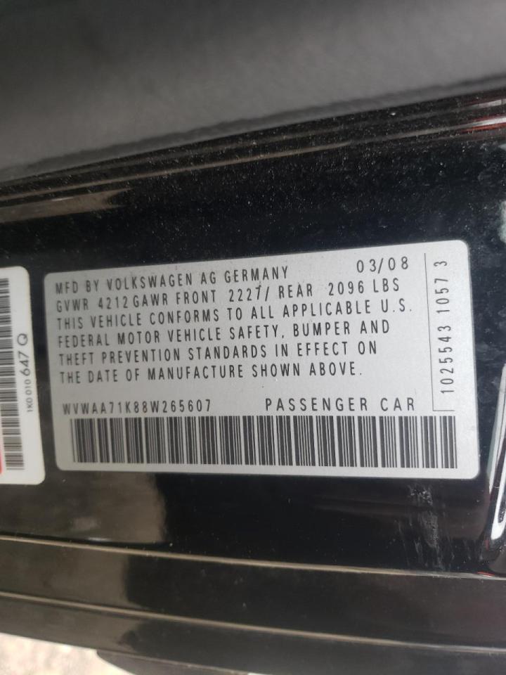 Photo 10 from auction – 2008 VOLKSWAGEN RABBIT with VIN WVWAA71K88W265607