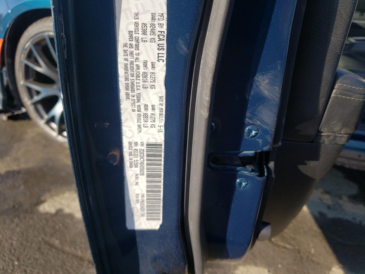Photo 10 from auction – 2016 DODGE CHARGER R/ with VIN 2C3CDXCTXGH258228